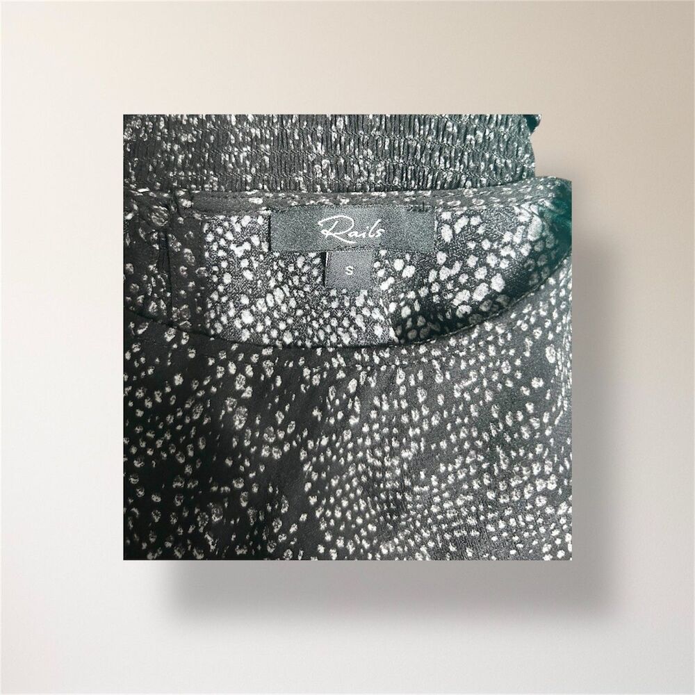 Rails Black Python Inez Mini Dress Smocked Waist … - image 7